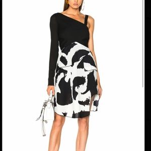 NWT Proenza Schouler One Shoulder Printed dress